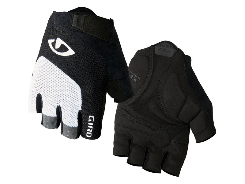 Giro, Rękawiczki kolarskie męskie, Bravo Gel white black, biały, rozmiar S