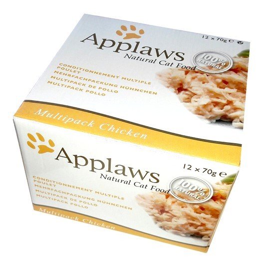 Applaws puszki dla kota Multipak Chicken 12x70g