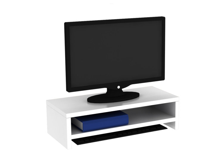 Podstawka pod monitor Simple biała