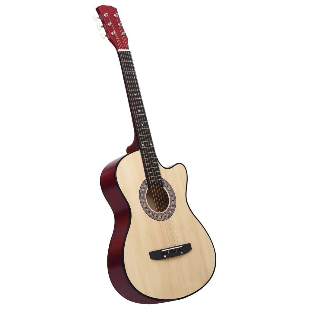 vidaXL Gitara akustyczna z wycięciem 6 strun 38 drewno lipowe 70130