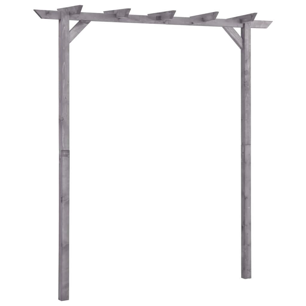 vidaXL Pergola ogrodowa, szara, 200x40x205 cm, impregnowana sosna