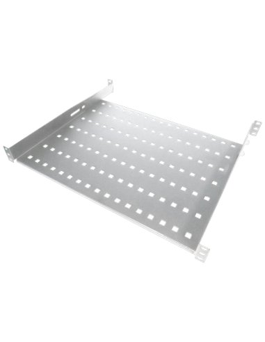 Półka stała 19" 1U głęb. 650mm, kolor szara, 4 punkty mocowania