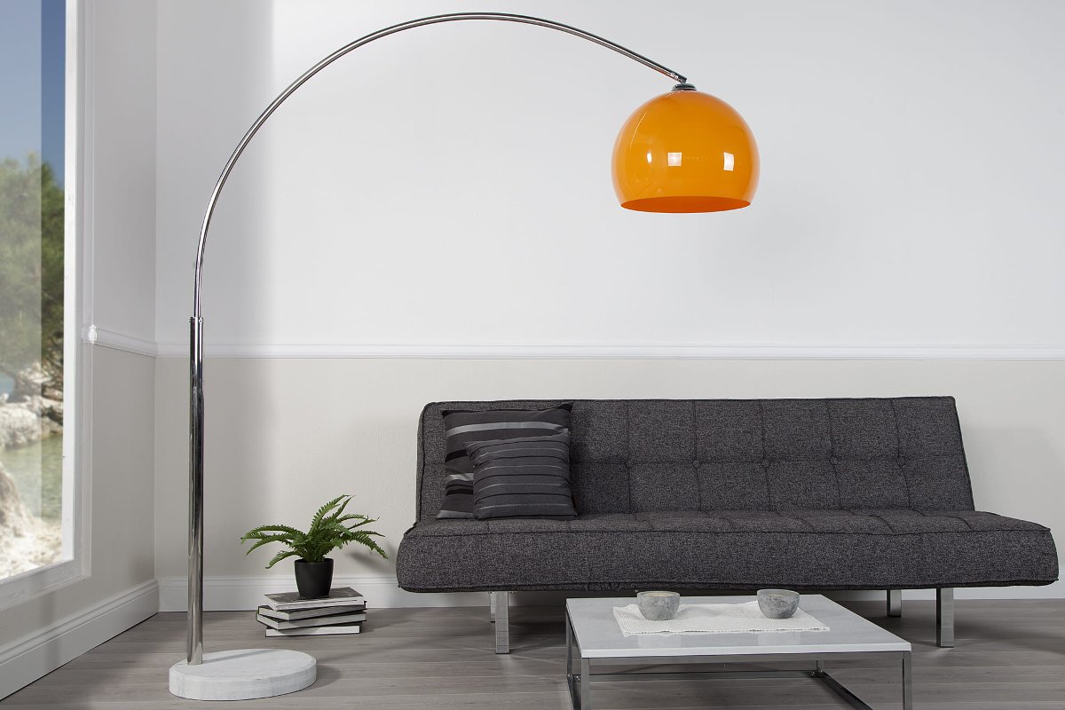 Invicta Interior Lampa podłogowa Murano 170-205cm (pomarańcz) i-20747