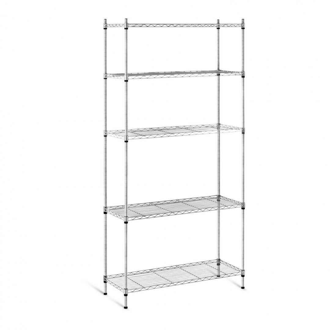 Royal Catering Regał magazynowy druciany ażurowy kolor szary 180x90x35cm do 150kg 1009672