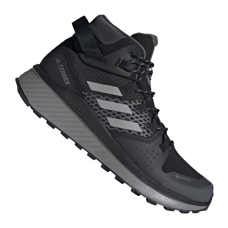 adidas Terrex Folgian Hiker Mid GTX, Trampki Męskie, Rdzeń Black Grey Three F17 Grey One F17, 42 EU