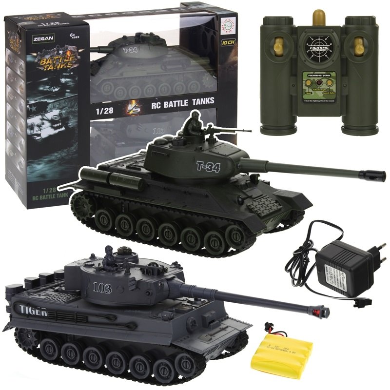 NoboKids Czołg Zdalnie Sterowane Czołgi Walczące T-34 Tiger CH-007690