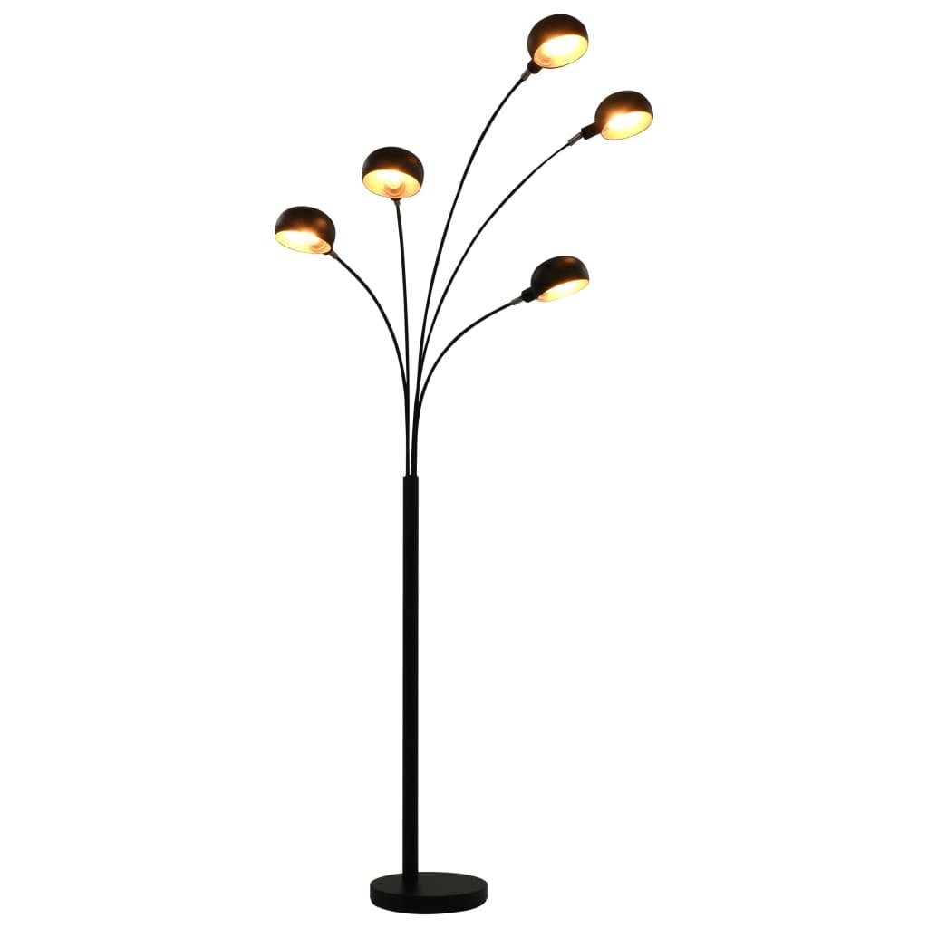 vidaXL vidaXL Lampa stojąca, 200 cm, 5 x E14, czarno-złota
