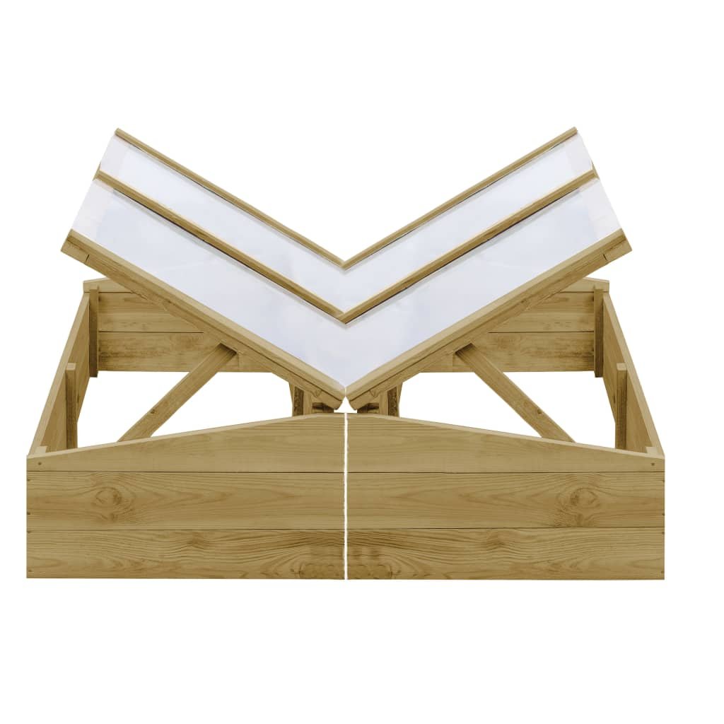 vidaXL Inspekty, 2 szt., impregnowane drewno sosnowe, 100x50x35 cm