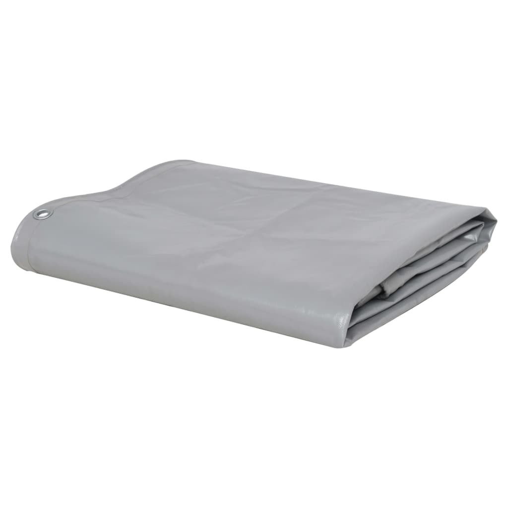 vidaXL Plandeka 650 g/m, 4 x 5 m, szara