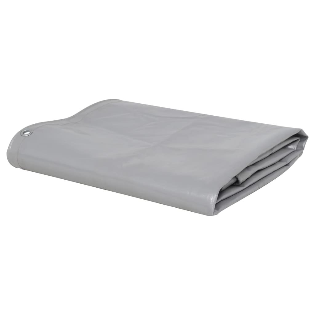 vidaXL Plandeka 650 g/m, 4 x 8 m, szara