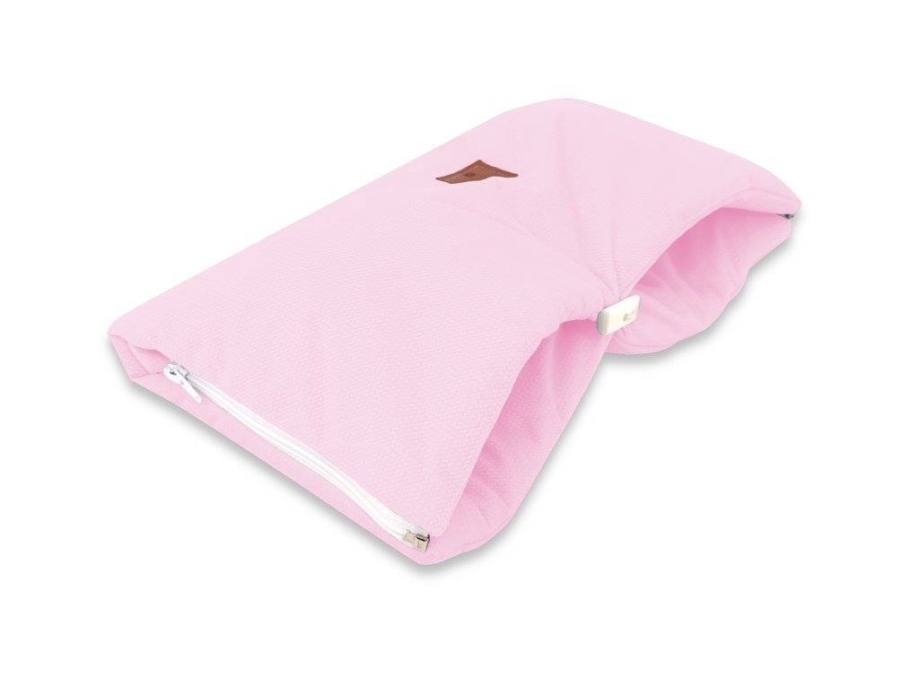MimiNu, Mufka do wózka, Velvet pikowany, Róż, 20x40 cm