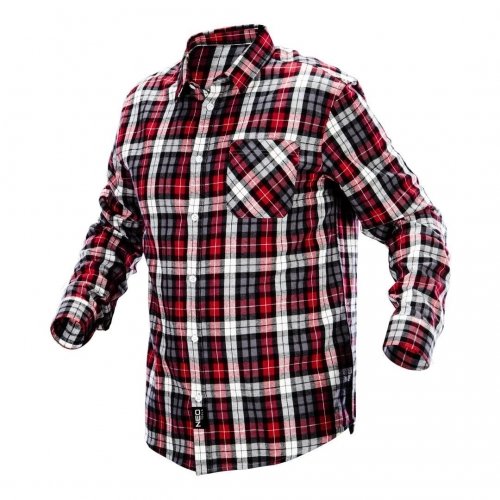 Topex Koszula robocza flanelowa NEO krata czerwono-czarno-biała 100% bawełna rozmiar L 81-540-L NEO TOOLS 81-540-L/TOP