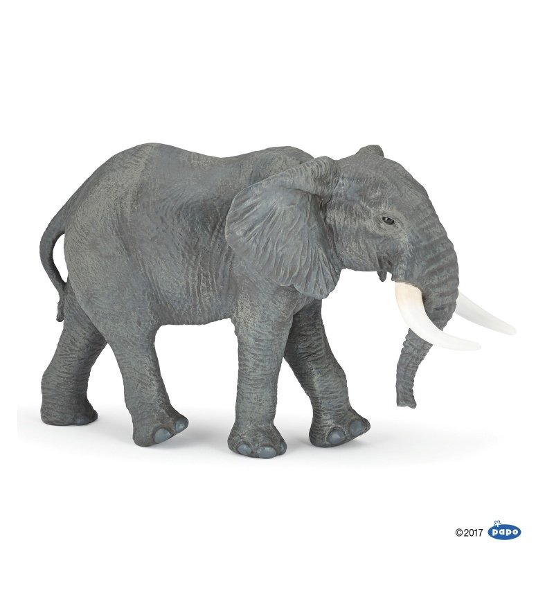 Papo 50198 duża figurka słonia afrykańskiego, wielokolorowa 50198