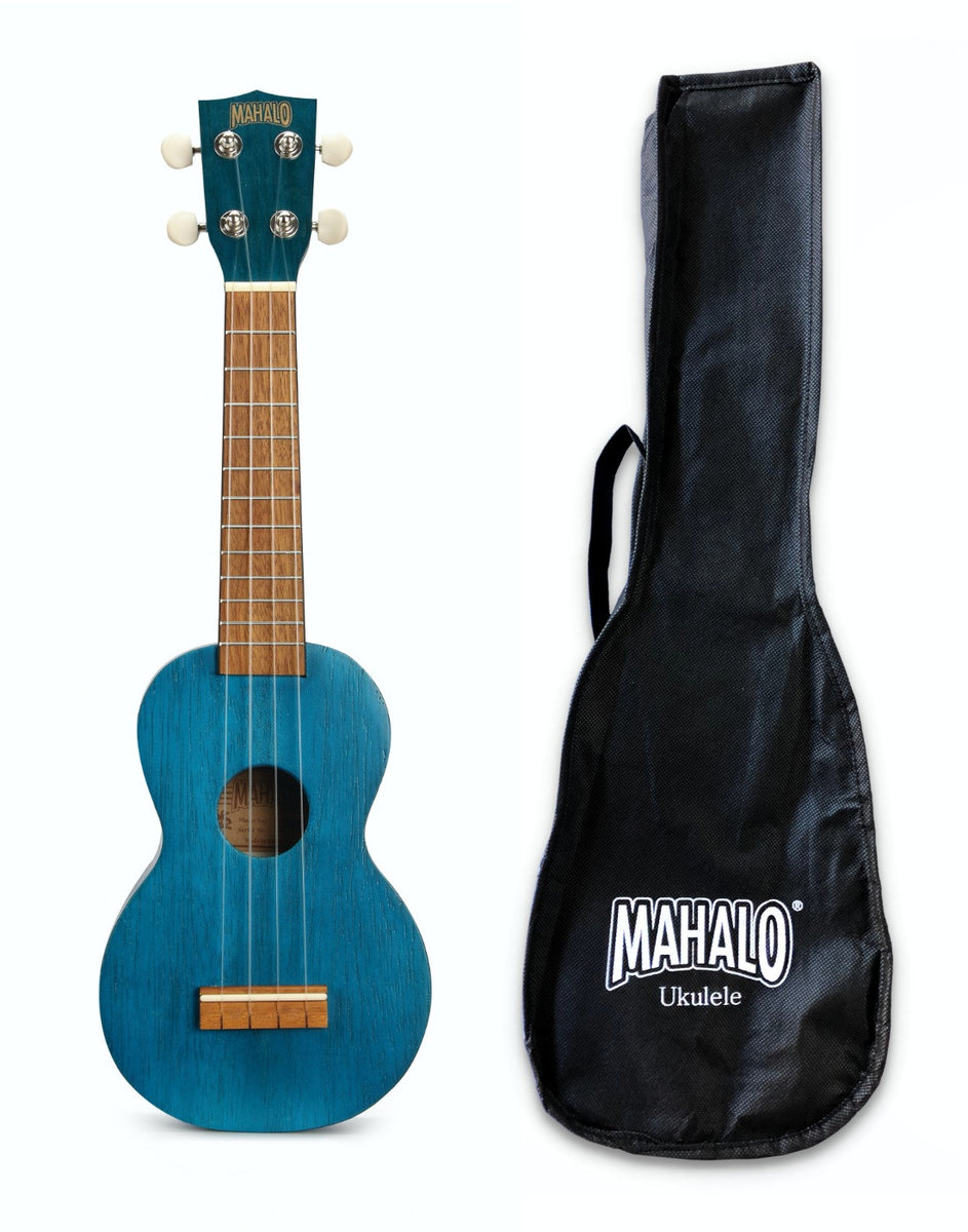 Mahalo MK1TBU Kahiko Series - Ukulele sopranowe z pokrowcem