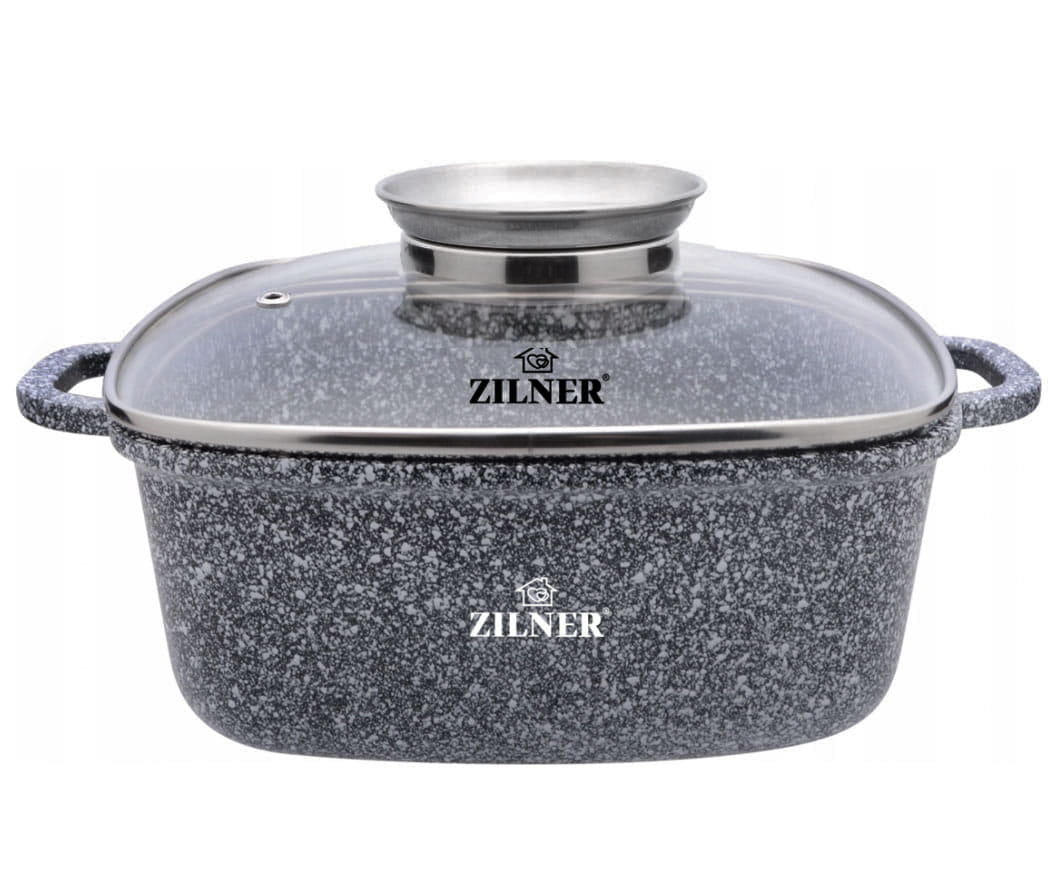 Justyna AG ZILNER GARNEK MARMUR KWADRATOWY 4,4L 24cm ZL-7062 070625