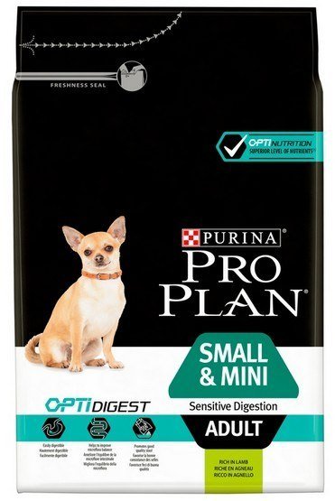 Karma sucha dla psa PURINA Pro Plan Adult Small & Mini OptiDigest Sensitive Digestion Lamb, 3 kg