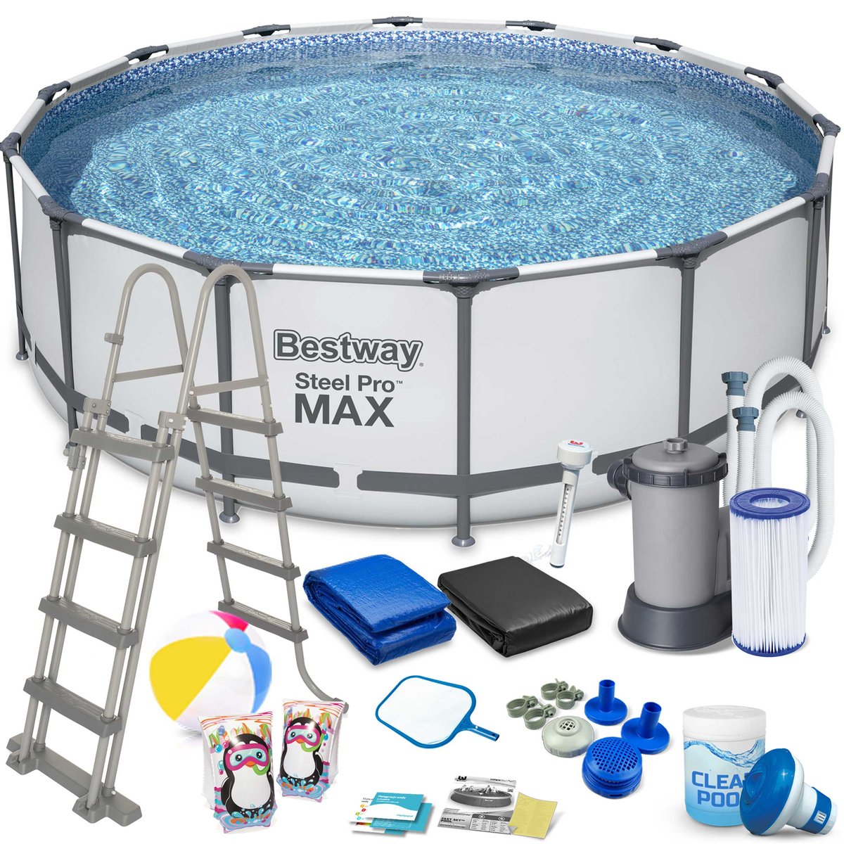 Bestway Basen ogrodowy stelażowy 488 x 122 cm 19w1 5612Z 5612Z-17W1