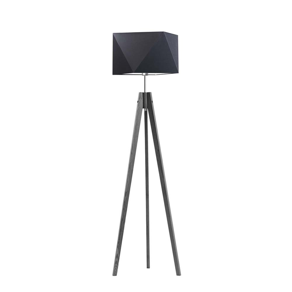 Lysne Lampa podłogowa LAGOS stelaż heban abażur czarny 88890048