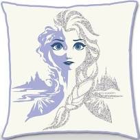 KIDS EUROSWAN Poduszka z brokatem Frozen 45x45cm WD20728