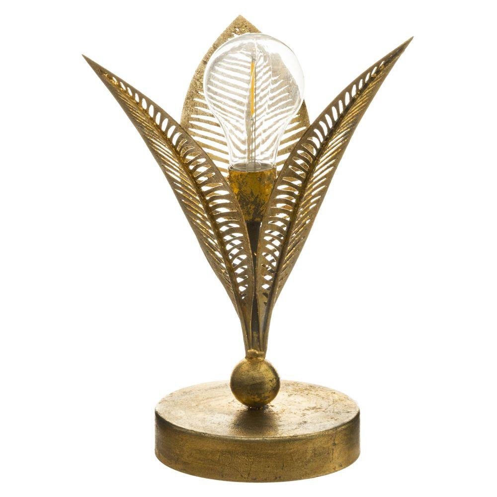 Atmosphera Lampa stołowa Atmosphera Złota dekoracyjna lampka LED Leaf 24,5 cm 173286