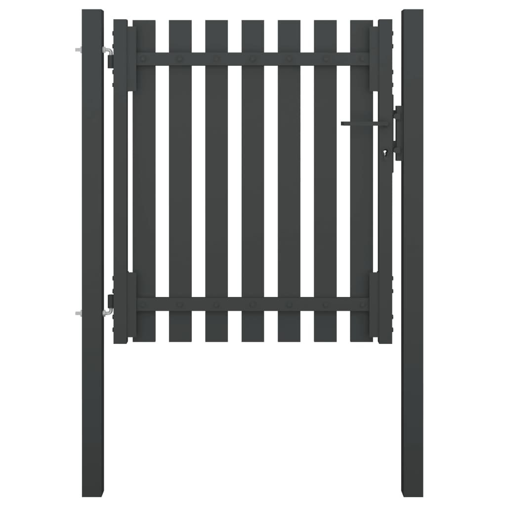 VidaXL Furtka ogrodzeniowa, stalowa, 1 x 1,25 m, antracytowa 146327         VidaXL