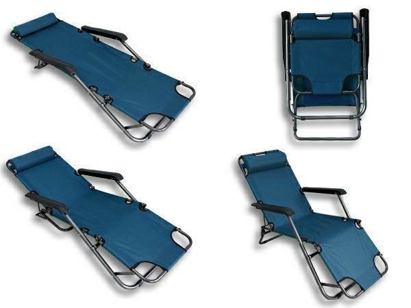 APTEL Leżak plażowy granatowy box AG219B