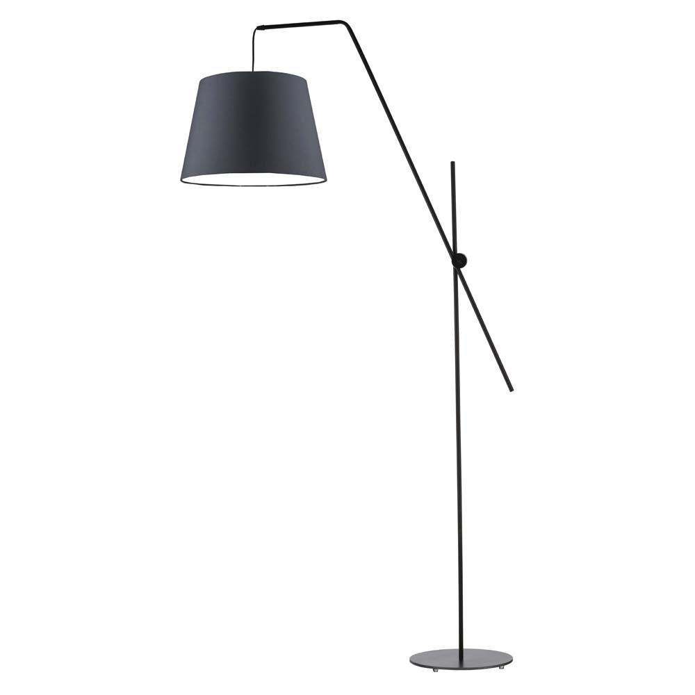 Lysne Lampa podłogowa VIGO abażur grafitowy stelaż czarny 148204