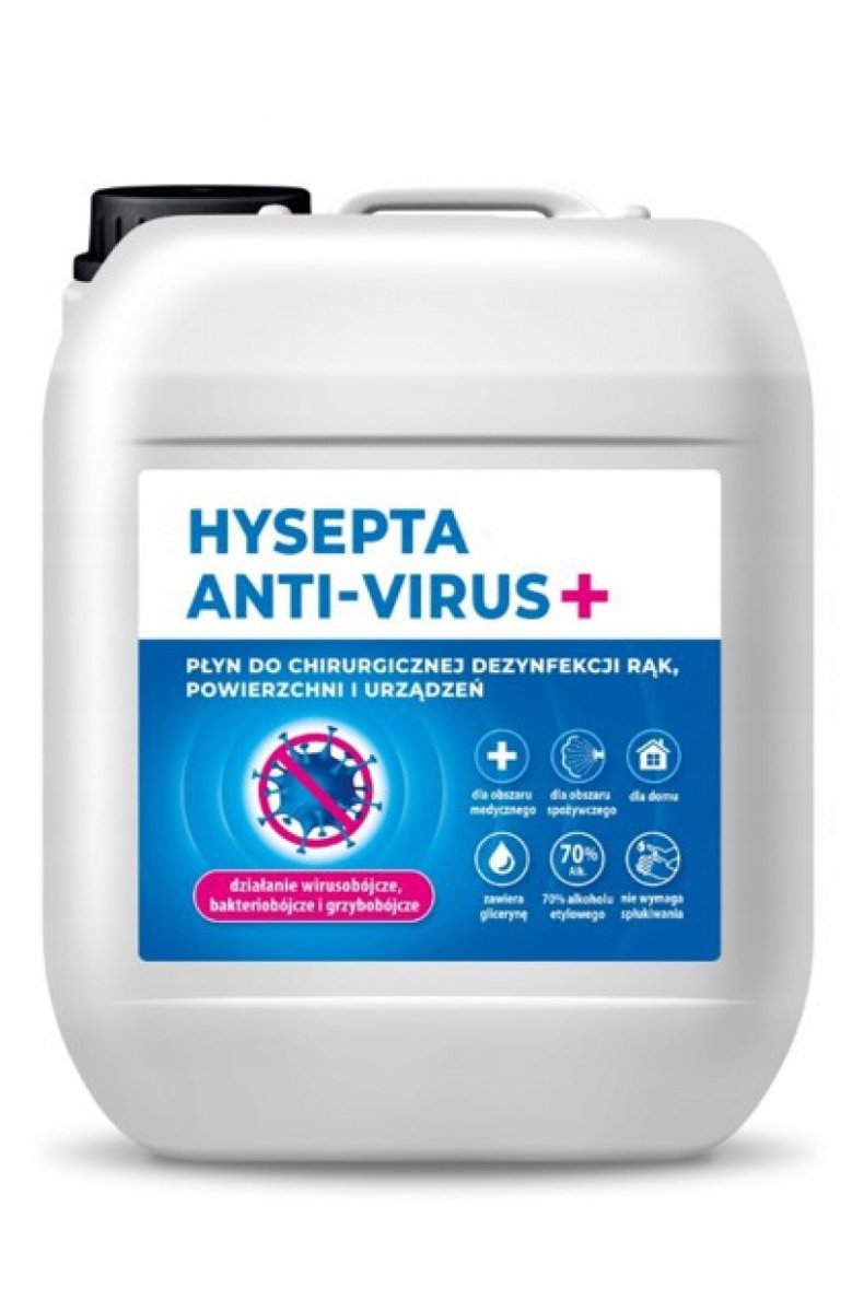 PCC Rokita Płyn do dezynfekcji rąk i powierzchni Hysepta Anti-Virus+ 5l ROF-K-0027