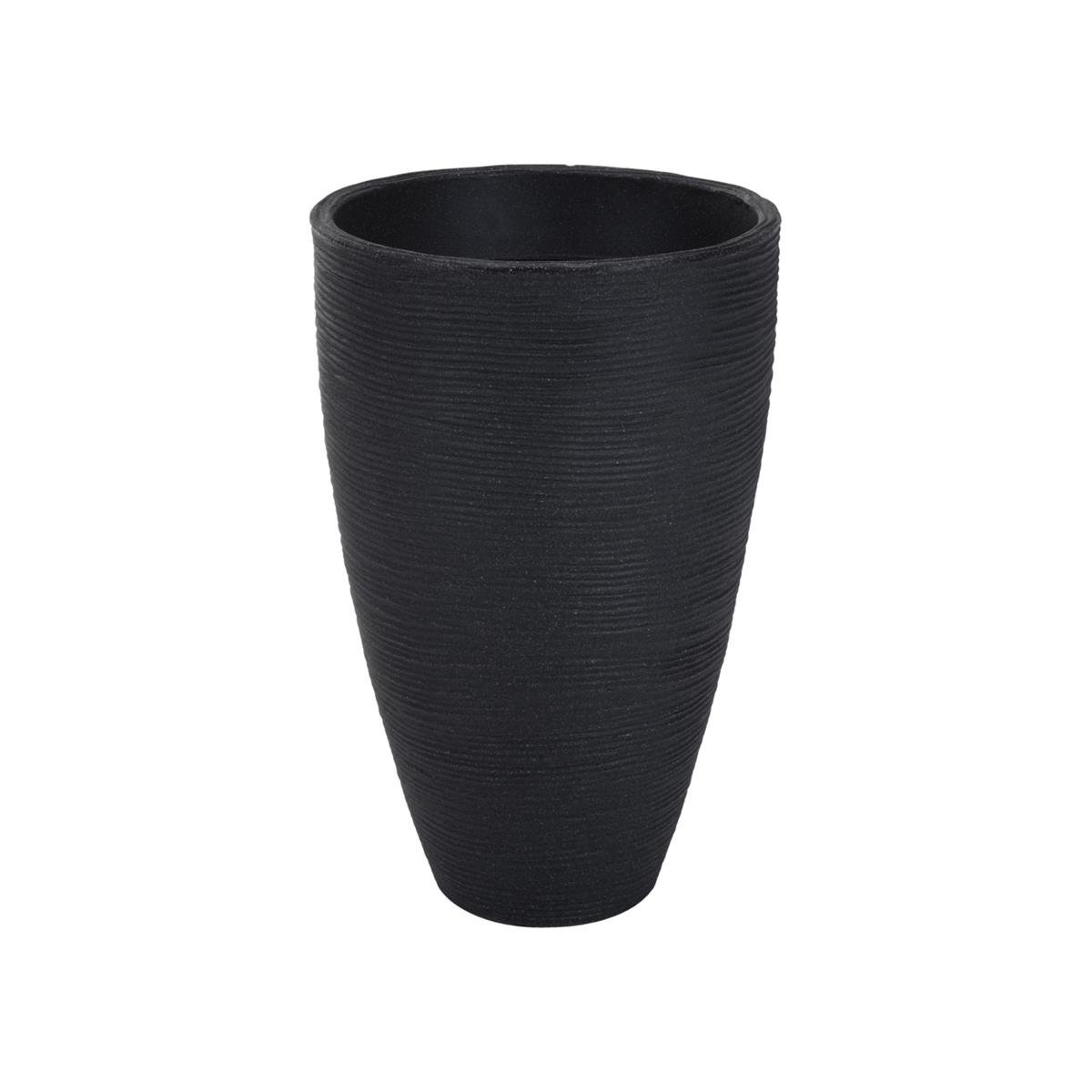 Donica Ribbed okrągła antracyt 43 cm
