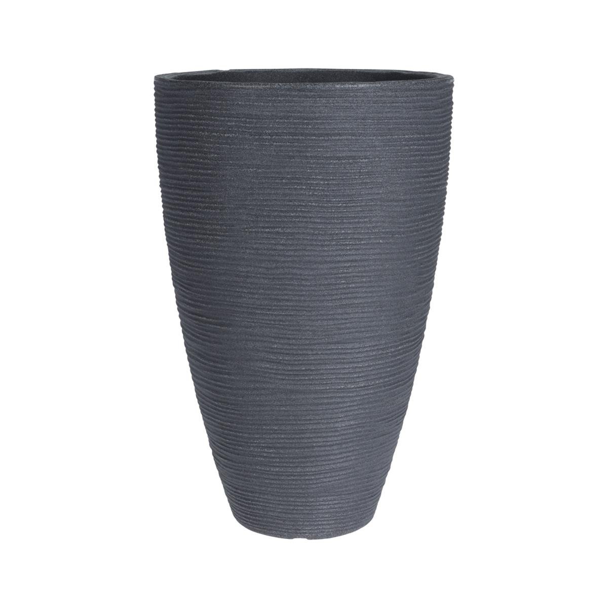 Donica Ribbed okrągła szara 43 cm