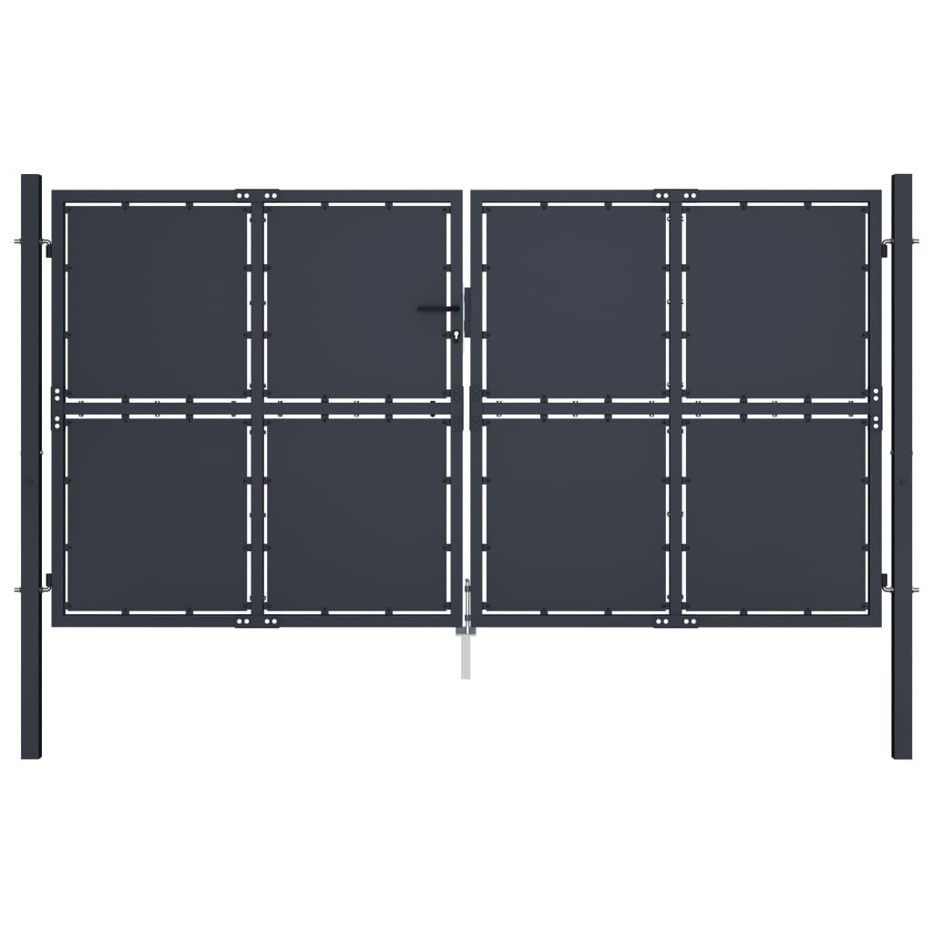 vidaXL Lumarko Brama ogrodzeniowa, stal, 300 x 175 cm, antracytowa! 144527