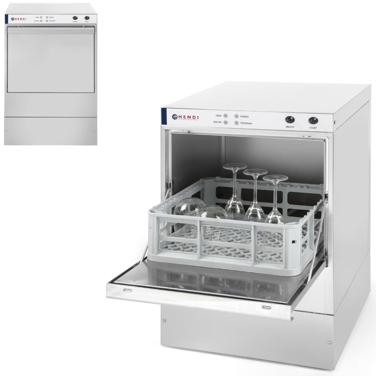 Hendi Zmywarka do szkła 40x40 z dozownikiem detergentu - sterowanie elektromechaniczne - 233009