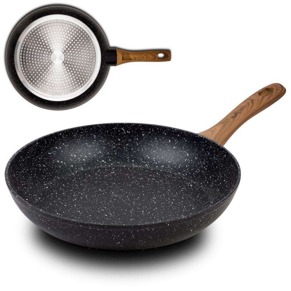 NAVA Patelnia granitowa NATURE do smażenia duszenia 30 cm gaz indukcja 10-144-104