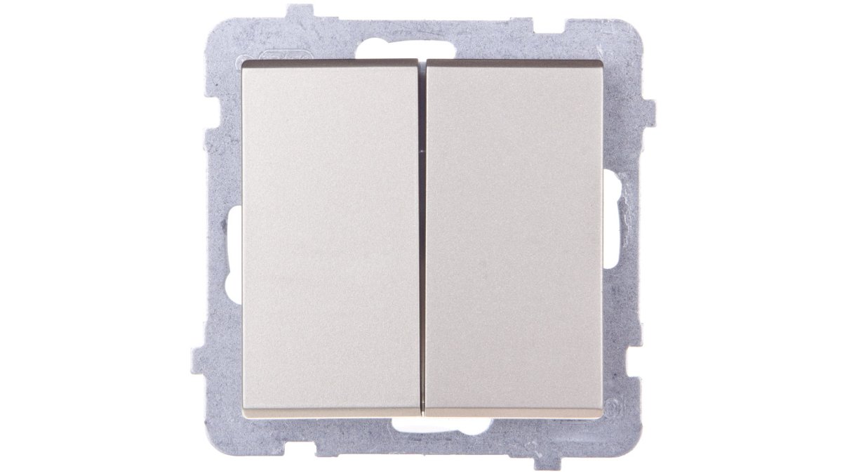 LEDart wiecznikowy podwójny, Ospel SONATA ŁP-2R/m/39, bez ramki, kolor szampański złoty