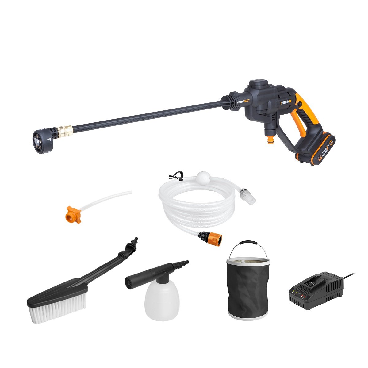 Myjka ciśnieniowa WORX WG620E.2, 20 V, 1x2 Ah, ładowarka 2A + akcesoria