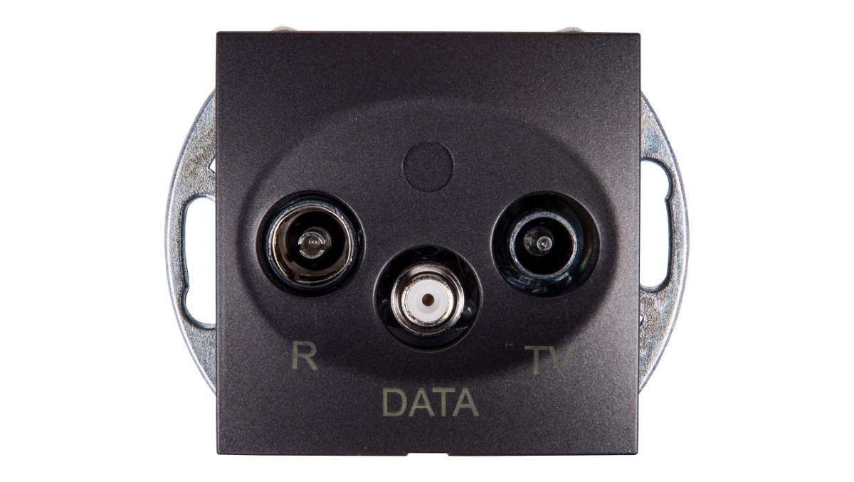 Kontakt Simon Simon 54 Gniazdo antenowe RD/TV/DATA antracyt DAD.01/48 WMDA-06xxxx-048 0001-00000-51041 [4351573]