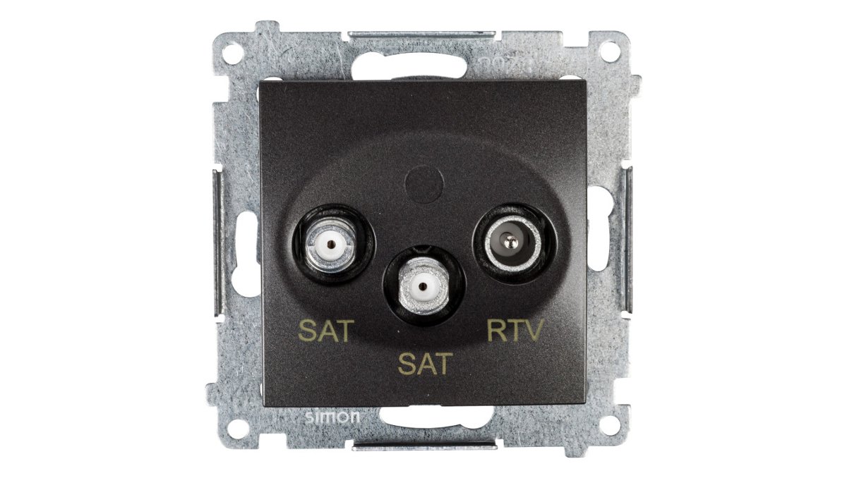 Kontakt Simon Simon 54 Gniazdo antenowe SAT/SAT/RTV końcowe antracyt DASK2.01/48 WMDA-03019z-048 0001-00000-51036 [4351568]