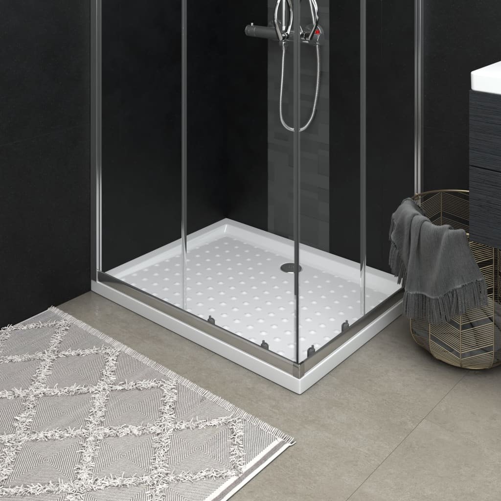 vidaXL Lumarko Brodzik prysznicowy z wypustkami, biały, 90x70x4 cm, ABS 148896