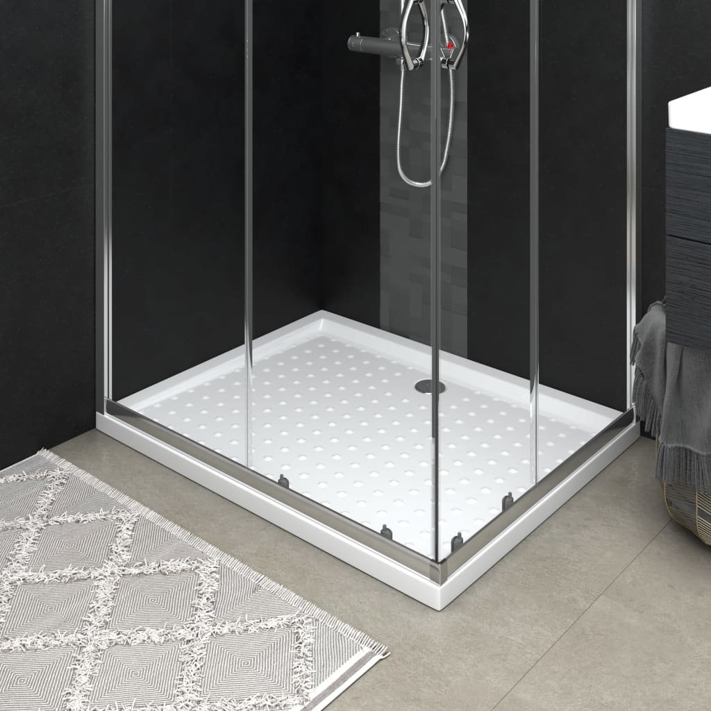 vidaXL Lumarko Brodzik prysznicowy z wypustkami, biały, 80x100x4 cm, ABS 148897