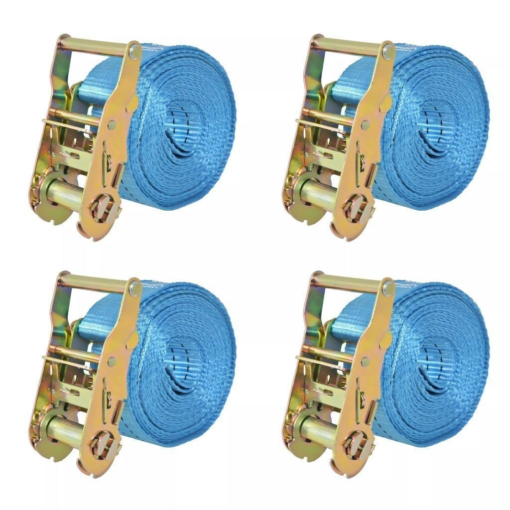 vidaXL Pasy transportowe z grzechotkami, 4 szt., 2 T, 6 m x 38 mm vidaXL