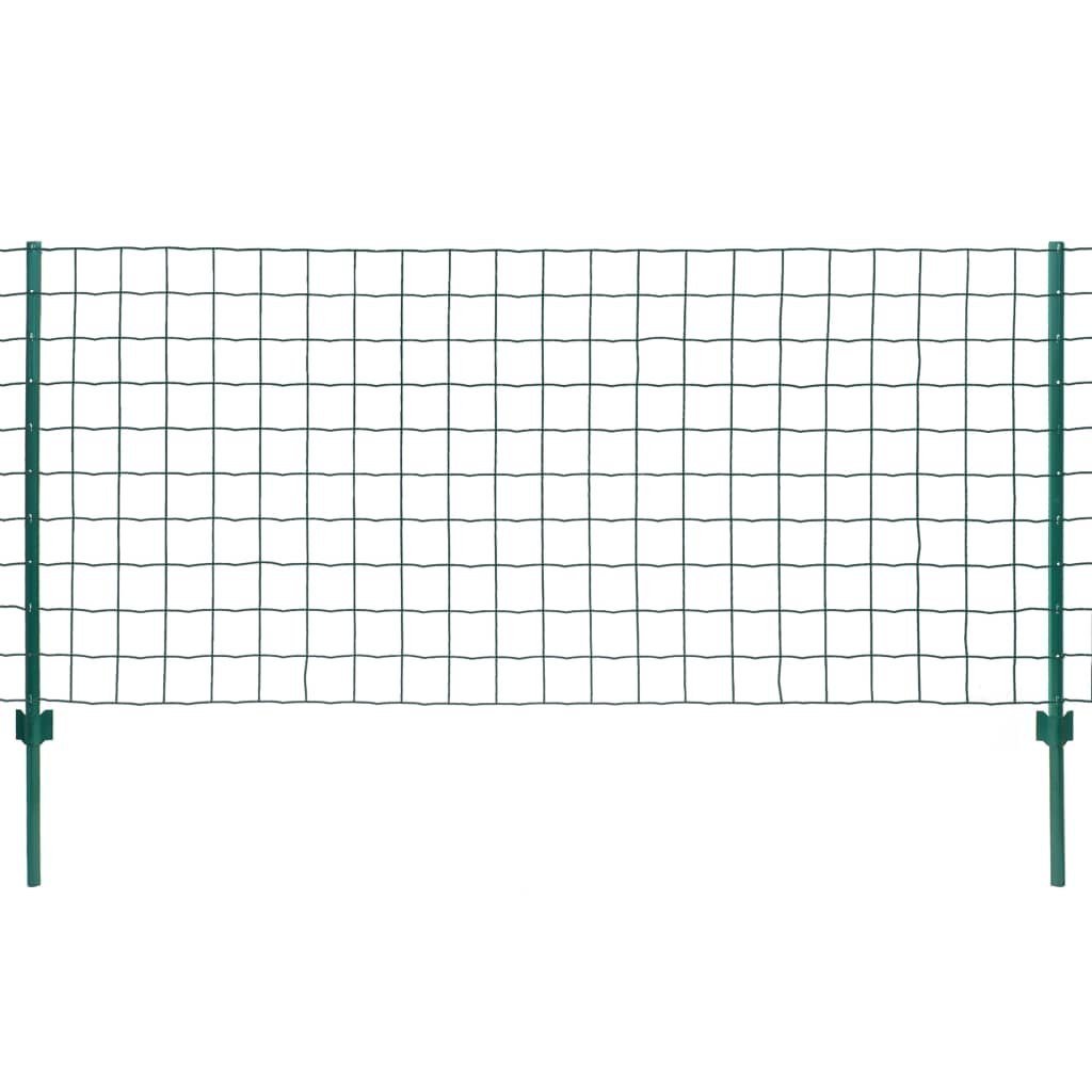 Vidaxl Euro 20 x 1,2 m, kolor zielony, stal