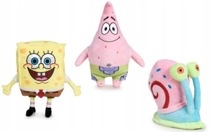 Play By Play, SpongeBob kanciastoporty, zestaw maskotek gacuś, patryk, spongebob