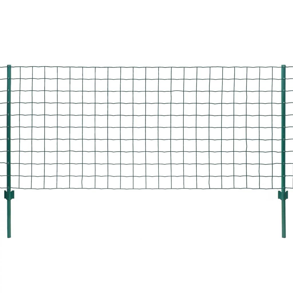 Vidaxl Euro 20 x 1 m, kolor zielony, stal
