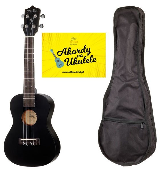 Ukulele koncertowe  UK-12C Black/Harley Benton