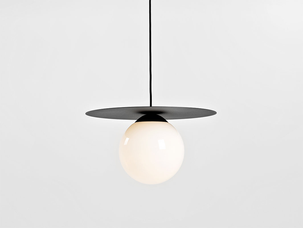 Customform Lampa wisząca SKIVA BALL M czarny LP004SKIVBAL-M-02