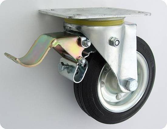 Koło Metal-Guma 200Mm Obudowa Skrętna+Hamulec 65H