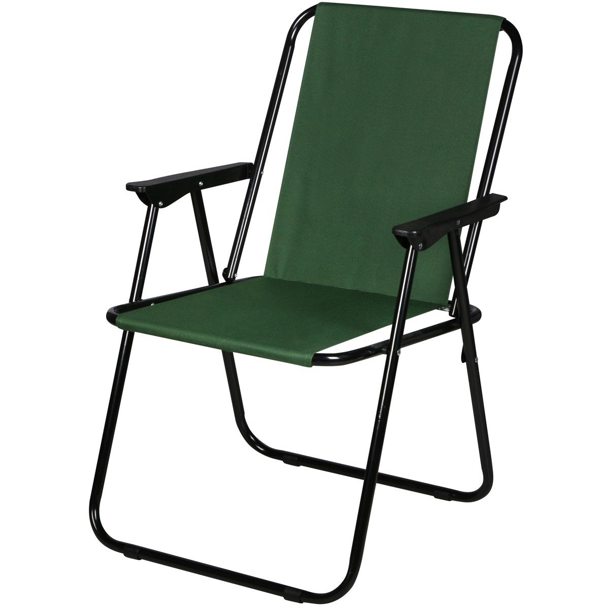 Royokamp Krzesło turystyczne z podłokietnikami 57x44x75cm składane zielone 1032580