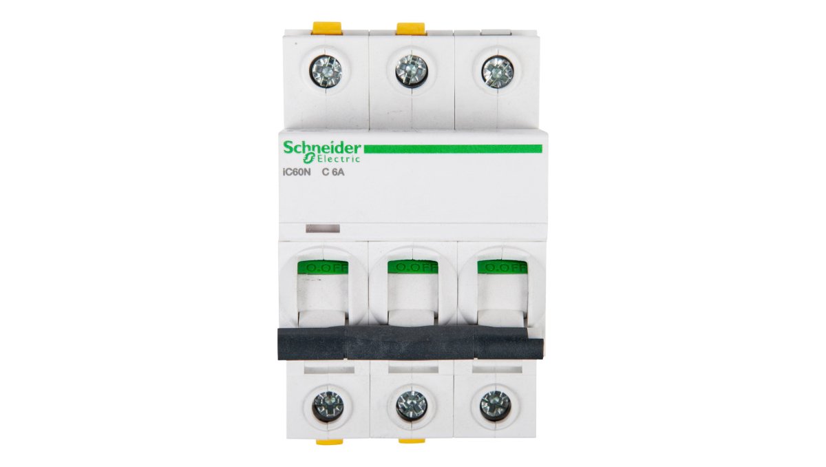 Schneider Electric Wyłącznik nadprądowy trójbiegunowy C 6A iC60N A9F04306