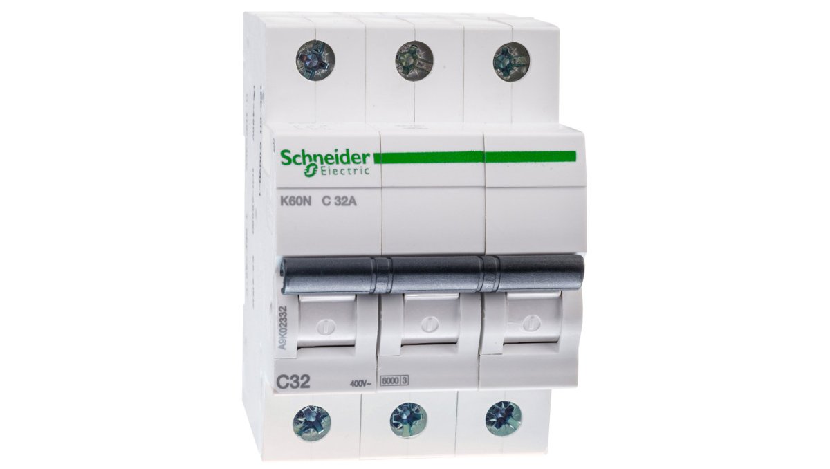 LEGRAND nadprądowy trójbiegunowy C 32A K60N A9K02332 SCHNEIDER