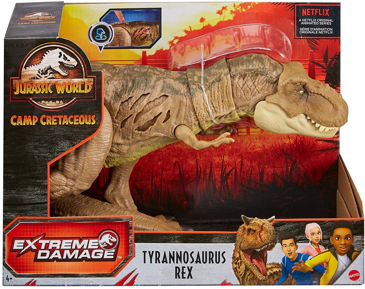 Mattel, Jurassic World, Figurka, GWN26 Extreme Damage T-REX